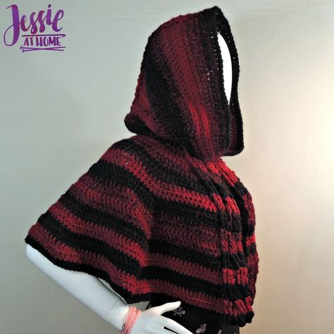 Free Crochet Pattern Hooded Cowl, Hooded Poncho Crochet Pattern Free, Hood Crochet Pattern Free, Crochet Hood Pattern Free, Crochet Cape Pattern Free, Crochet Capelets, Cape Pattern Free, Cape Crochet Pattern, Hooded Cape Pattern