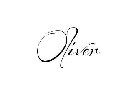 Oliver Name Art, Oliver Tattoo Name, Oliver Tattoo, Oliver Name, Free Spooky Fonts, Name In Cursive, Geometric Art Animal, Name Creator, Icon Template