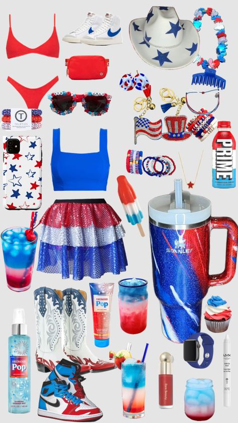 happy 4th of july!! #fourthofjuly #collageart #vibes #preppy #outfitinspo #beauty #bracelets #nike #kendrascott #northface Preppy 4th Of July, Leg Painting, Preppy Inspiration, Preppy Summer Outfits, Trendy Halloween Costumes, Casual Outfits For Teens, Clothing Design Sketches, Casual Preppy Outfits, 4th Of July Outfits