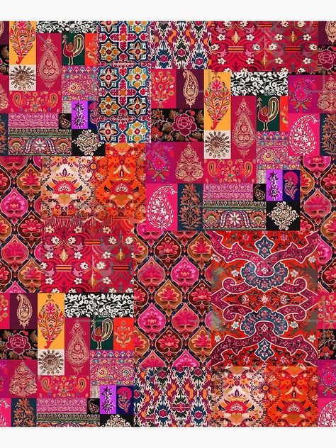 Art Chinois, Style Collage, Collage Style, Boho Color, Indian Prints, Textile Pattern Design, Truck Art, Collage Artwork, Borders Design