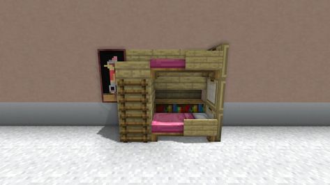 Bunk Beds Minecraft, Bunk Bed In Minecraft, Bunk Bed Minecraft, Minecraft Bunk Bed, Bed In Minecraft, Double Deck Bed, Minecraft Bedding, Childrens Bunk Beds, Minecraft Blocks