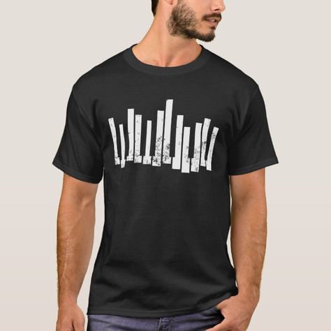 Vintage Piano Keys Retro Keyboard Player Musician T-shirt, Men's, Size: Adult S, Black Gender: male. Disco Funk, Professional Gifts, Electronic Engineering, Structural Engineering, T Shirt Diy, Trendy Tshirts, Dance Music, Nice Tops, Mens Clothing Styles