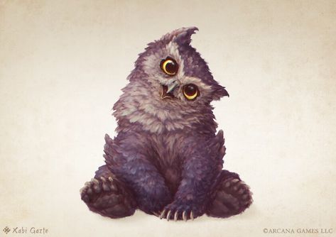 Owlbear Cub, Dnd Dragons, Cute Fantasy Creatures, Fantasy Beasts, Dnd Art, Fantasy Creatures Art, Mythical Creatures Art, Monster Art, Magical Creatures