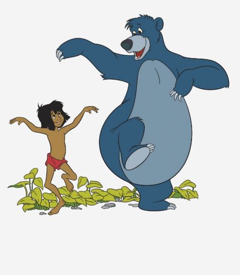 Jungle Book Mowgli and Baloo dancing Disney T-Shirt Mogli Jungle Book, Mowgli Jungle Book, Baloo Jungle Book, Mowgli And Baloo, Jungle Book Mowgli, Jungle Book Birthday, Jungle Book Characters, Jungle Book 1967, Indian Jungle