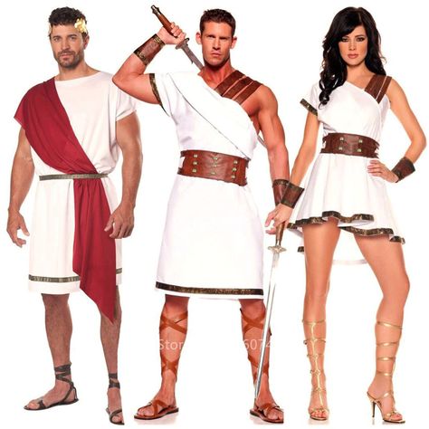 Smarter Shopping, Better Living! Aliexpress.com Roman Gladiator Costume, Gladiator Costume, Gladiator Costumes, Roman Dress, Roman Costume, Toga Party, Couples Halloween, Dressup Party, Best Photo Poses