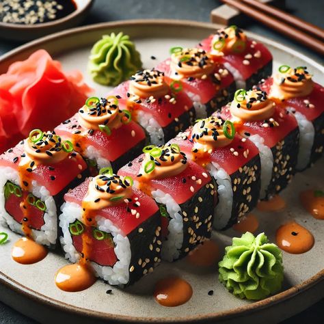 Sushi Lover
Spicy Tuna Roll 🍣🌶️
"Ginger and wasabi, yes or no?" Spicy Salmon Roll Sushi, Salmon Roll Sushi, Spicy Sushi, Spicy Salmon Roll, Salmon Sushi Rolls, Tuna Roll, Tuna Sushi, Salmon Roll, Spicy Tuna Roll