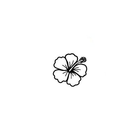 Small Tattoos Hibiscus, Beachy Flower Tattoos, Mini Hibiscus Tattoo, Easy Hibiscus Drawing, Tiny Hibiscus Tattoo, Hawaii Flower Tattoo Hibiscus, Hawaii Flowers Tattoo, Small Hawaiian Flower Tattoos, Hawaii Flower Tattoo