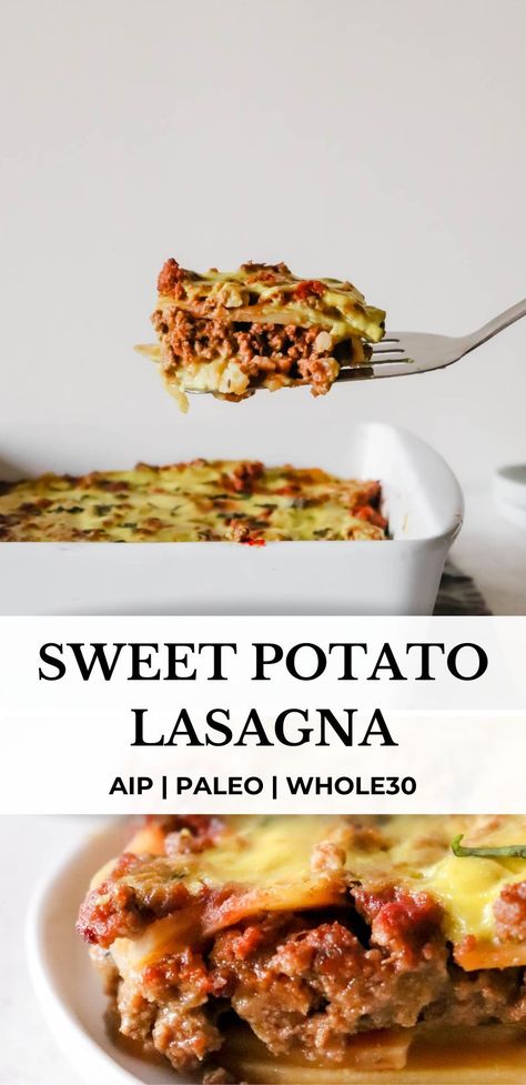 Sweet Potato Lasagna, Nomato Sauce, Aip Diet Recipes, Potato Lasagna, Nightshade Free Recipes, Autoimmune Paleo Diet, Autoimmune Recipes, Autoimmune Paleo Recipes, Aip Paleo Recipes