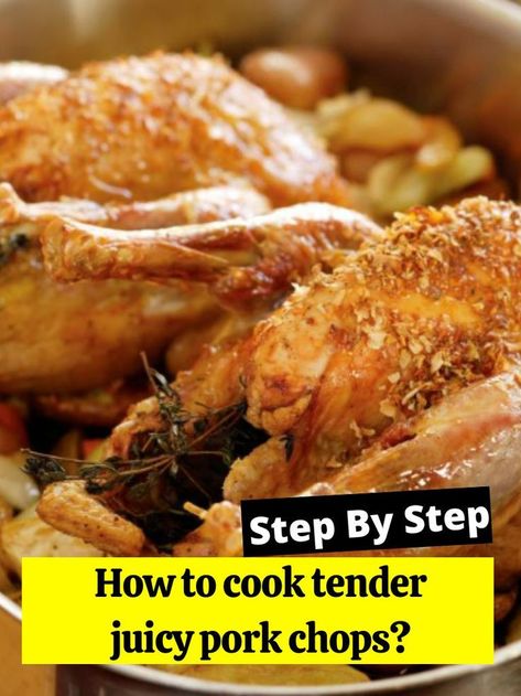 How to cook tender juicy pork chops? Tender Juicy Pork Chops, Pork Chop Cooking Time Chart, Center Cut Pork Chop Recipes, Cook Pork Chops, Center Cut Pork Chops, Raw Pork, Carnivore Recipes, Tender Pork Chops, Pork Chop Recipes Baked