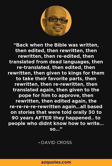 Don’t Expect Your Kids to Care What the Bible Says Unless You’ve Given Them Reason to Believe It’s True Bible Contradictions, David Cross, Atheist Humor, Atheist Quotes, Losing My Religion, Anti Religion, A Course In Miracles, Thought Provoking, The Bible