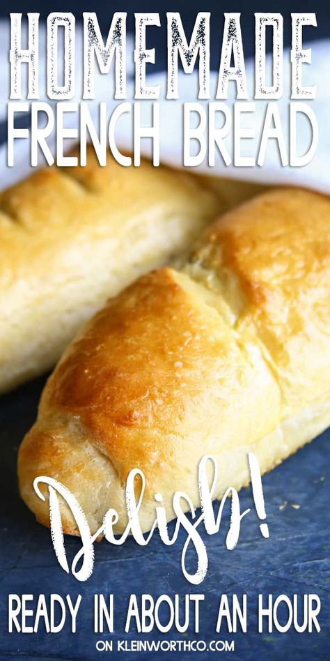 Breadmaker Bread, Homemade French Bread, French Bread Recipe, Eating Fresh, Yeast Bread Recipes, Fast Dinners, Easy Bread Recipes, Easy Bread, French Bread