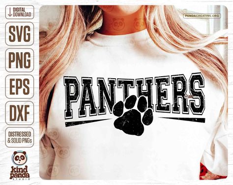 Panther Spirit Shirts, Panther Pride Shirt School Spirit, Panther Mascot Shirt Ideas, Panther Pride Shirt, School Tshirt Designs, Panther Shirts, School Shirt Designs, School Spirit Shirts, T Shorts