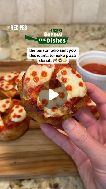 Recipes on Instagram: "Taking two of the greatest gifts to the world, into ONE!🤯🍩 These pizza donuts elevate your traditional homemade pizza to a pocket of cheesy, fluffy, savory goodness!🤤🍕 Link for the donut mold is in our bio!✨ @recipes may earn commission through links in our socials #pizza #donuts #donut #fun #sauce #cheese #mozzarella #cheesy #pepperoni #yummy #delicious #savory #donutmold #bake #dinner #idea #inspo #lunch #easyrecipe #recipe #fyp" Pizza Donuts, Bake Dinner, Cheese Mozzarella, Dinner Idea, Wrap Sandwiches, Homemade Pizza, To The World, Mozzarella, Donuts