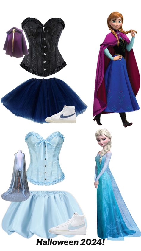 Anna And Elsa Halloween Costume, Elsa Costume Adult, Anna Halloween Costume, Adult Anna Costume, Princess Anna Costume, Elsa Halloween Costume, Anna Frozen Costume, Frozen Halloween, Frozen Outfits