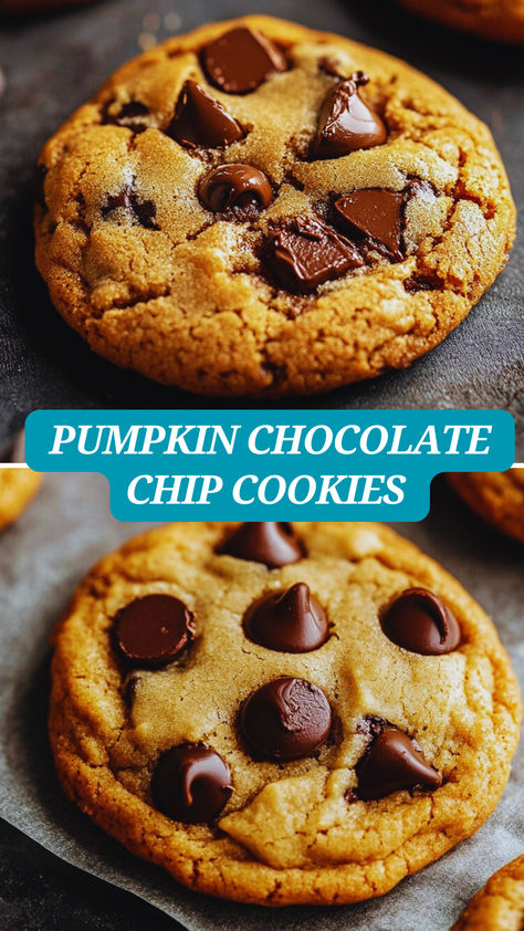 Craving a fall-inspired treat? These Chewy Pumpkin Chocolate Chip Cookies are soft, moist, and packed with seasonal flavor! Infused with warm spices like cinnamon and nutmeg, plus rich chocolate chips, these cookies are the perfect autumn indulgence. Easy to make and perfect for any occasion, they’ll quickly become a favorite. 🍪 Save this pin for your next cozy baking session! #PumpkinCookies #FallBaking #ChocolateChipCookies #AutumnRecipes Pumpkin Cinnamon Chip Cookies, Cinnamon Chip Cookies, Cozy Baking, Cookies Ideas, Pumpkin Chocolate Chip, Pumpkin Chocolate Chip Cookies, Favorite Cookie Recipe, Cinnamon Chips, Pumpkin Chocolate Chips