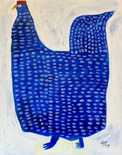 Abstract Whale Art, Outsider Art Drawing, Abstract Bird Art, Folk Art Animals, Outsider Art Painting, Contemporary Folk Art, Naive Painting, Outsider Artists, Chicken Painting