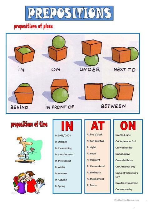 PREPOSITIONS - English ESL Worksheets for distance learning and physical classrooms English Lessons For Preschoolers, Learning English For Kids Teaching, Ukg Worksheets English, English Teaching Ideas, Prepositions For Kids, English Words For Kids, Esl Prepositions, English For Kindergarten, English Classes For Kids