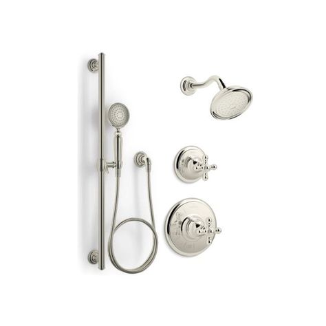 Kohler Artifacts Pressure Balanced Shower System with Shower Head, Hand Shower, Valve Trim, and Shower Arm Kohler Shower System, Kohler Bancroft, Kohler Shower, Kohler Artifacts, Kohler Purist, Touchless Kitchen Faucet, Touchless Faucet, Bathroom Upstairs, Bath Bedroom