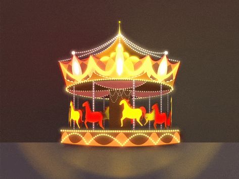 Carousel by Rainb.w on Dribbble Carousel Gif, Carousel Animation, Carousel Illustration, Illustration Animation, Graphics Illustration, Adobe After Effects, After Effects, Carousel, Motion Graphics