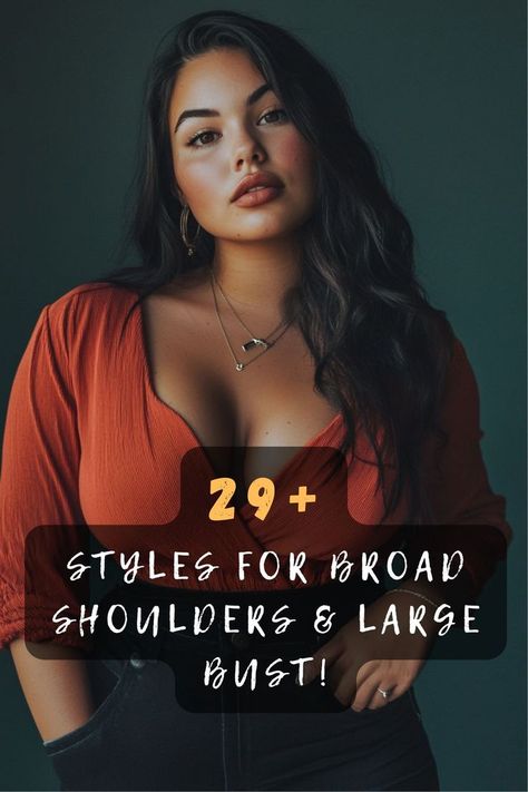 Need outfit ideas for your body shape? 🎨🛍️ Click to discover top styles that work beautifully for broad shoulders and a large bust. Start reinventing your wardrobe today! #OutfitIdeas #BodyShape #ReinventWardrobe #StyleGuide #BroadShouldersFashion Top For Broad Shoulders Women, Best Tops For Broad Shoulders, Tops For Broad Shoulders, Outfits For Broad Shoulders, Outfits For Big Bust, Broad Shoulder Women Outfits, Women With Broad Shoulders, Larger Bust Outfits, Top Outfit Ideas