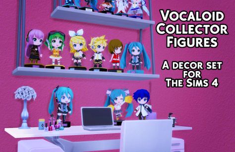 Sims Vocaloid Cc, Sims 4 Cc Maxis Match Plushies, The Sims 4 Vocaloid Cc, Sims 4 Anime Figures, Sims 4 Cute Room Cc, Sims 4 Hatsune Miku, Sims 4 Figures Cc, Manga Sims 4 Cc, Sims 4 Cc Project Sekai