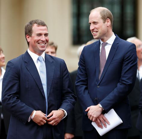 See Prince William and His Cousin Peter Phillips 33 Years Before Their Own Kids Bond on the Balcony Autumn Phillips, Spanish Queen, Prins William, Peter Phillips, Prince Williams, Duke Of Cambridge, British Monarchy, Princess Anne, 90th Birthday