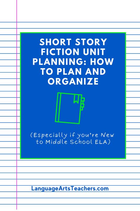 The basic elements of a fiction or short story unit so you feel confident in what to teach when you’re first getting started as a middle school ELA teacher Unit Planning, 8th Grade Reading, Middle School Ela Classroom, Teaching Literature, Language Arts Teacher, 8th Grade Ela, Middle School Writing, Writing Classes, Ela Teacher