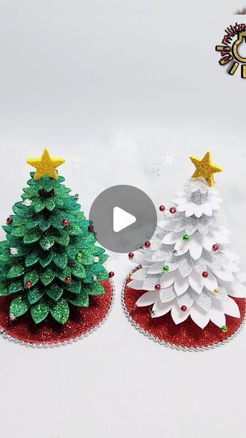 un millón de ideas fáciles on Instagram: "Hermosos arbolitos navideños de foami o goma Eva fáciles de hacer #navidad #christmas #craft #manualidades #art #arbol #decoraciones #adornos #diy" Foam Decorations, Turtles Candy, Angel Crafts, Navidad Christmas, Yummy Sweets, Diy Book, Holiday Projects, Christmas Craft, Book Crafts