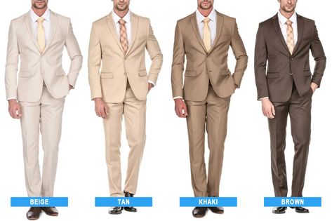 Beige isn’t a color that typically inspires much enthusiasm. Don’t let your eyes glaze over with boredom when you hear about beige, though! Instead, you should be getting amped up to run out and buy a beige suit. Beige is a versatile color choice, and it can level-up your suit game. Read on to discover […] The post Beige Suit Color Combinations with Shirt and Tie appeared first on Suits Expert. Beige And Brown Groomsmen Suits, Cream And Tan Groomsmen, Mens Tan Suits For Wedding, Men’s Tan Suit Outfit, Beige Men Suit Outfit, Mens Tan Suit Combinations, Tan Men’s Suit Wedding, Dark Tan Mens Suit Wedding, Men’s Khaki Suit