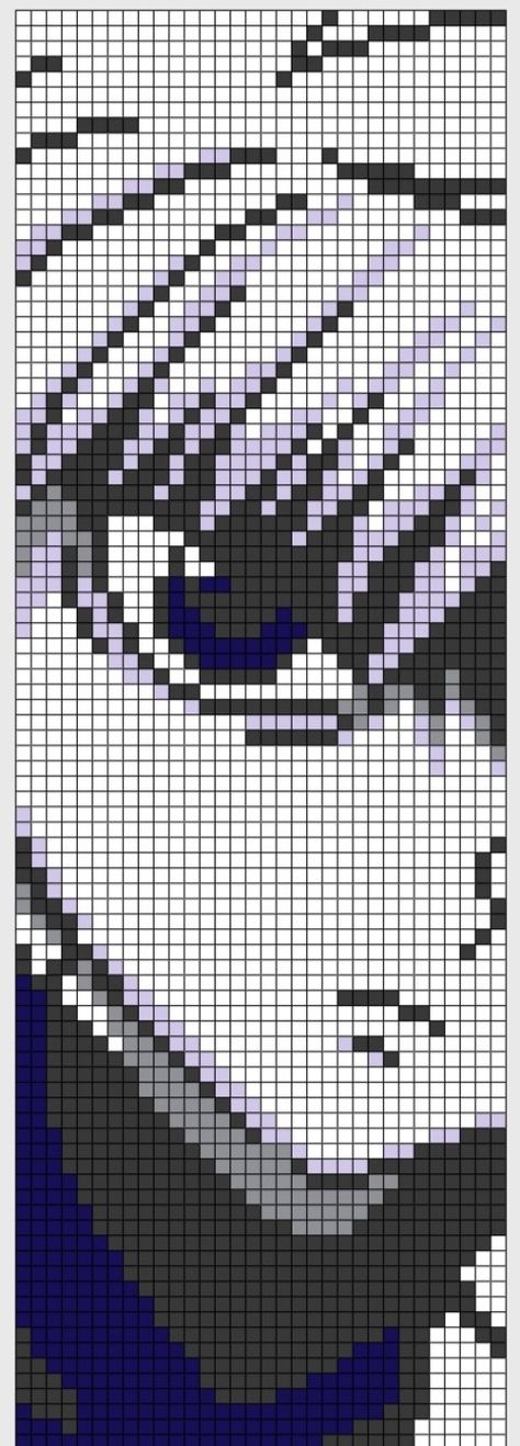 Killua Pixel Art Grid, Killua Crochet Pattern, Hunter X Hunter Pixel Art Grid, Hxh Alpha Pattern, Hunter X Hunter Alpha Pattern, Hunter X Hunter Crochet Pattern, Hxh Pixel Art, Hunter X Hunter Crochet, Hunter X Hunter Pixel Art