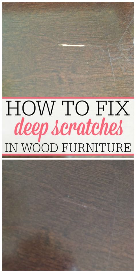 Get rid of the deep scratches in your wood furniture. It's easy. See all the details to get your furniture looking new again! Repair Scratched Wood, Fix Scratched Wood, Repair Wood Furniture, Diy Furniture Repair, Scratched Wood, Wood Furniture Plans, Wood Repair, Furniture Scratches, Cool Wood Projects