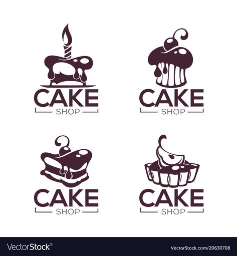 Confectionery Logo, Pastry Logo, Shop Vector, Bakery Pastry, Sweet Delights, Logo Restaurant, Cake Shop, Logo Ideas, Business Names