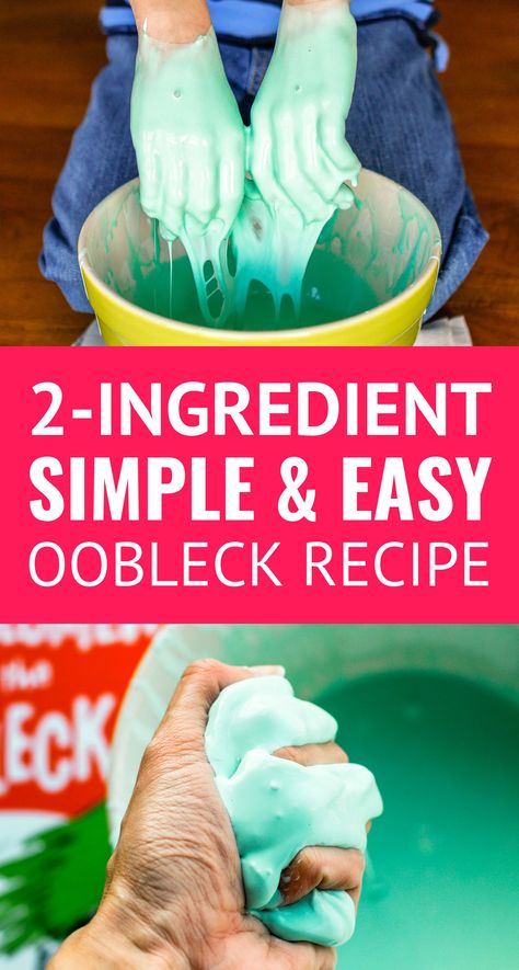 How To Make Oobleck -- if you've ever wanted to learn how to make oobleck at home, à la Bartholomew and the Oobleck by Dr. Seuss, this oobleck recipe tutorial is for you... Super inexpensive and a fun kitchen science experiment! | oobleck recipe | oobleck experiment | diy oobleck | oobleck craft | oobleck slime | what is oobleck #oobleck #seuss #drseuss #drseusscrafts #slime #diyslime #craftsforkids #howtomakeslime #slimerecipe #slimeforkids #slimeeasy #easyslime Book Crafts For Toddlers, Diy Oobleck, Oobleck Experiment, Oobleck Recipe, How To Make Oobleck, Bartholomew And The Oobleck, Kitchen Science Experiments, Dr Seuss Crafts, Timmy Time