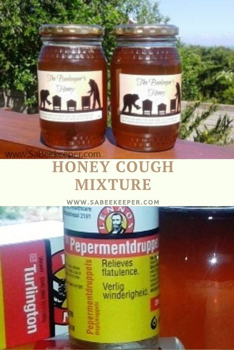 Honey Cough Mixture - SA BeeKeeper Honey For Cough, Cough Mixture, Homemade Air Conditioner, Mixture Recipe, Bad Cough, Honey Bottles, Health Dinner, Health And Fitness Articles, Honey Recipes