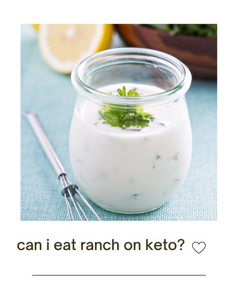 Keto Ranch Dressing, Easy Homemade Ranch, Keto Ranch, Keto Condiments, Keto Salad Dressing, Ranch Dressing Recipe Homemade, Avocado Ranch Dressing, Meal Prep Menu, Keto Sauces