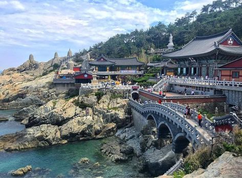 Haedong Yonggungsa Temple Busan Korea Haedong Yonggungsa Temple, Besties Reunited, Korea Temple, Korean Temple, Cities In Korea, Travel Korea, Korea Aesthetic, Busan Korea, Travel Motivation