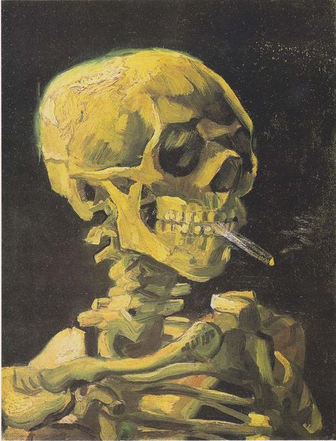 The Skull, Vincent Van Gogh, Van Gogh, Skeleton, Oil Painting, Paintings, Hand Painted, Van