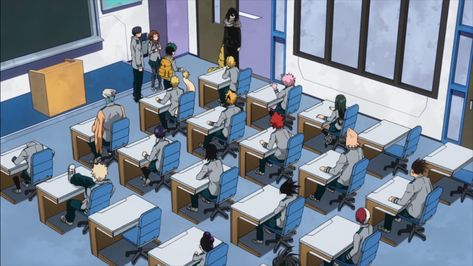 BNHA My Hero Academia screencap Bnha Classroom Background, Classroom Background, Dr World, Scenery Background, Class 1 A, Bad Life, Anime Meme, My Hero Academia Episodes, Fan Fiction