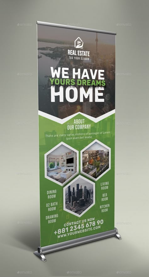 Real Estate Roll-Up Banner V7 #Affiliate #Estate, #Affiliate, #Real, #Roll, #Banner Real Estate Standee Design Creative, Real Estate Roll Up Banner Design, Business Banner Design Ideas, Expo Stall Design, Real Estate Banner Design, Standing Banner Design, Real Estate Poster, Shop Banner Design, Roll Up Banner Design