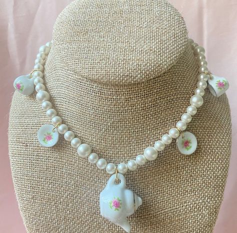 Tea Cup Necklace, Tea Cup Party, My Bday, Party Necklace, Funky Jewelry, Ever After High, Softies, Hair Accessories Headbands, Ever After