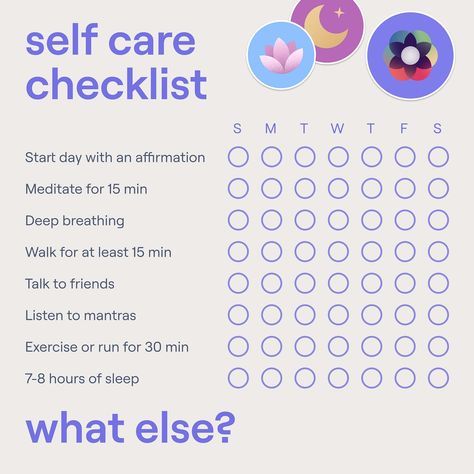 Self-care checklist ✨ How often do we put self-care on hold? This checklist is here to remind you of simple yet important steps to feel better every day 🧘🏼‍♀️ Start your morning with an affirmation, take time for meditation or a walk in the fresh air. Caring for your body matters too — add a bit of physical activity to energize yourself. And in the evening, give yourself the gift of full rest and quality sleep. What else would you add to your list? Share in the comments 💜 Moon Chart, Astrology Calendar, Moon Astrology, 8 Hours Of Sleep, Moon Calendar, Quality Sleep, Baby Witch, Moon Cycles, Change Your Mindset