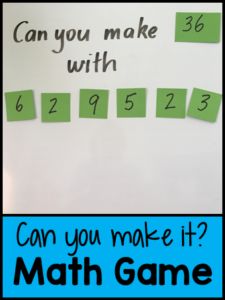 Can-you-make-it-math-game-2 Math Number Sense, Math Challenge, Math Intervention, Math Strategies, Math Game, Second Grade Math, Third Grade Math, Math Methods, 5th Grade Math