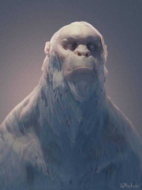 ArtStation - Yeti Yeti Creature, Of Monsters And Men, Monster Legends, Abominable Snowman, Call Of Cthulhu, Fantasy Races, D&d Dungeons And Dragons, Monster Design, Cinematic Photography