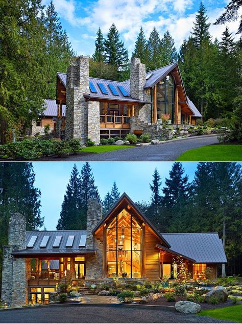 Modern Alpine House, Lodge Style House Plans, Lodge Exterior, Alpine Home, Alpine Lodge, Alpine House, Alpine Forest, Modern Lodge, Alpine Chalet