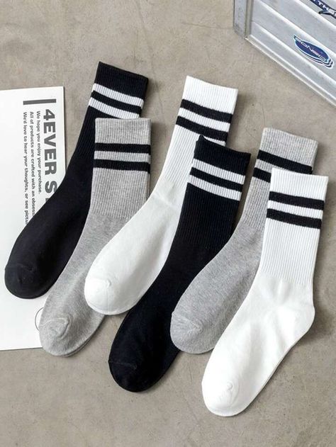 Vogue Kids, Women Crew Socks, Striped Socks, Long Socks, Patterned Socks, Calf Socks, Tube Socks, Casual Stripes, Athletic Socks