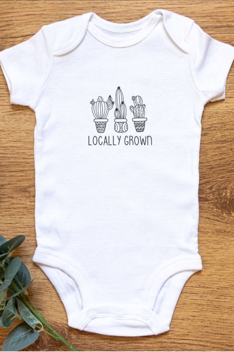 Funny White Onesie As A Gift, White Onesie With Funny Text For Parenting, Locally Grown Onesie, Funny Customizable White Onesie, Unisex Onesie With Funny Text, Wild Baby Shower, Wild Baby, Funny Onesies, Baby Presents