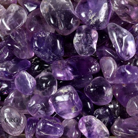 1 LB lot Amethyst 20-40 mm Tumbled Gemstones Wholesale Bulk (TLAMY-16) 100% Genuine Natural Amethyst Origin: Brazil Pieces measure 20-40 mm (AVERAGE SIZE) This is a natural product | Size, Shape and Color May Vary Slightly Picture is example ONLY | Please allow for natural variation This listing is for a one (1) pound lot tumbled gemstones. CRYSTAL RIVER GEMS WHOLESALE BULK Free Shipping for Continental US orders of $35.00 or more. Fast Shipping Domestic and International Igneous Rocks, Wholesale Crystals, Amethyst Tumbled, Crystal River, Crystal Therapy, Spiritual Protection, Rosy Pink, Minerals And Gemstones, 1 Pound