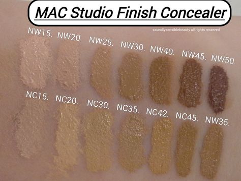 MAC Studio Finish Concealer; Review & Swatches of Shades Nyx Hd Concealer, Foundation For Pale Skin, Mac Studio Finish Concealer, Mac Concealer, Natural Lipstick Colors, Applying Concealer, Skin Tone Makeup, Foundation Swatches, Concealer Shades