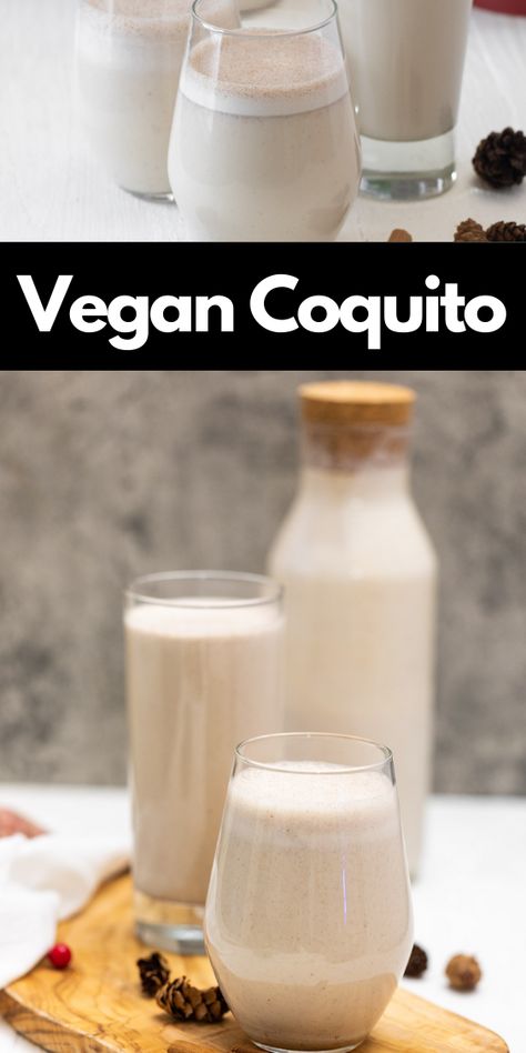 coquito in glass bottles Dairy Free Coquito, Dairy Free Coquito Recipe, Coquito Flavors, Vegan Coquito Recipe, Vegan Coquito, How To Make Coquito, Coquito Drink, Food Rotation, Coquito Recipe