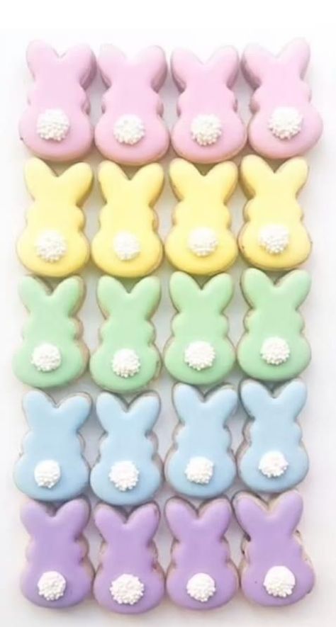 Easter Sugar Cookies Decorated, Easter Cupcakes Easy, Easter Bunny Cookies, Royal Iced Cookies, Easter Sugar Cookies, Easter Sweets, Sugar Cookie Royal Icing, Sugar Cookie Icing, Iced Sugar Cookies